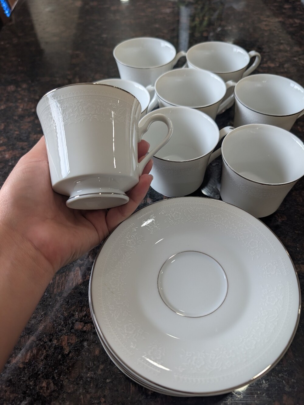 Nitto Cluny Lace 4911 Japan Tea Cup Set